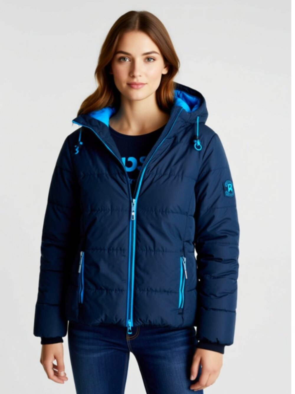Super Dry Polar Sport Women's Hooded Coat, Size Medium